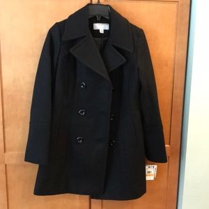 Anne Klein Double-Breasted Peacoat